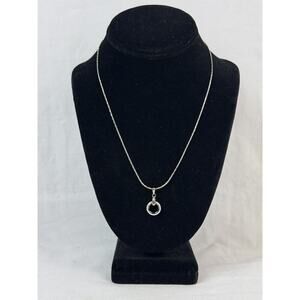 Beautiful Necklace w/Circular Hoop Pendant | 18” Chain